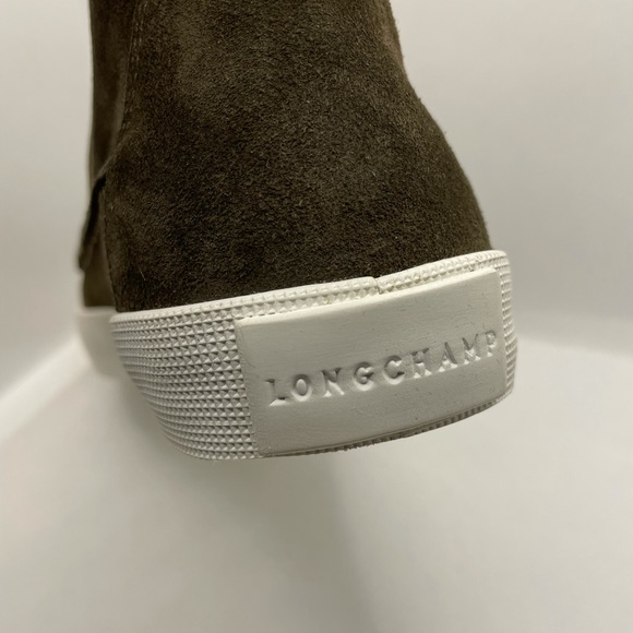 NIB! Longchamp Men’s Suede Ankle Boots Dark Green main image 9